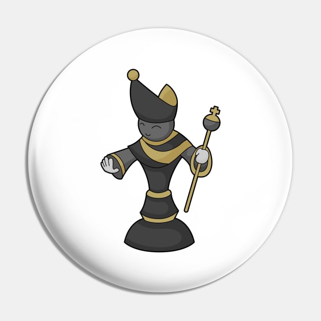 Chess piece Bishop Staff Chess Pin by Markus Schnabel