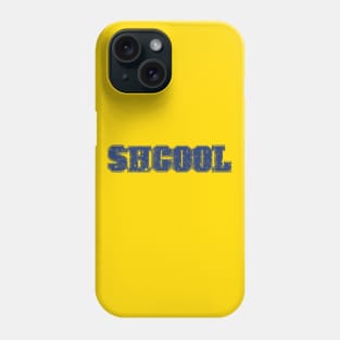 SHCOOL - destroyed blue Phone Case