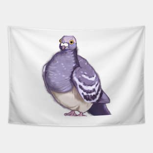 Cute Pigeon Drawing Tapestry