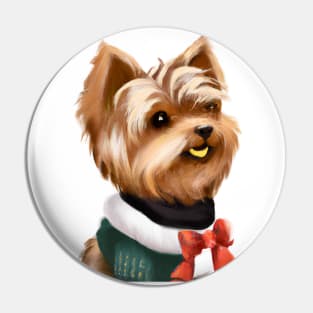 Cute Yorkshire Terrier Drawing Pin