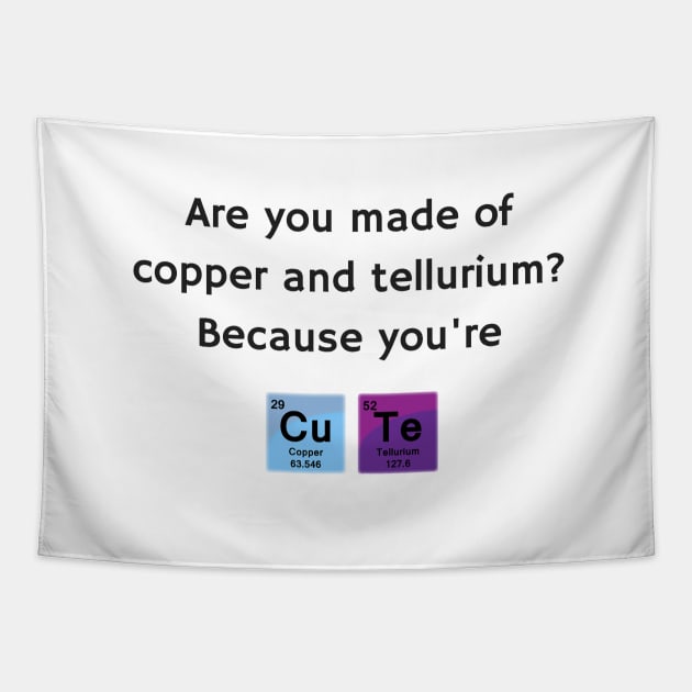 CuTe Chemistry Humor Tapestry by sciencenotes