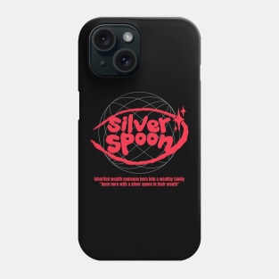 Silver Spoon word lettering art Phone Case