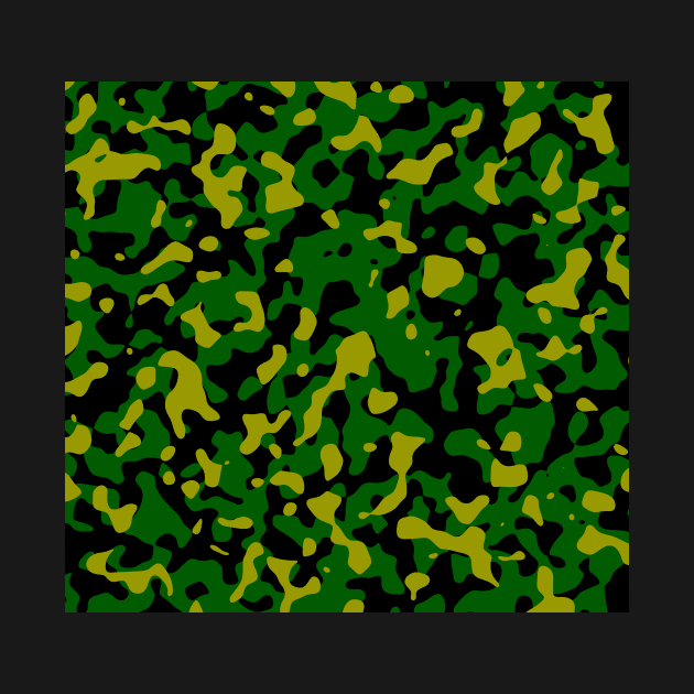 Camouflage green and yellow by Tshirtstory