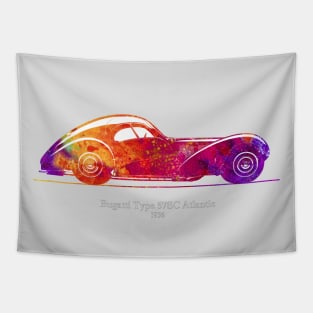 Bugatti Type 57 SC Atlantic 1936 - Colorful 01 Tapestry