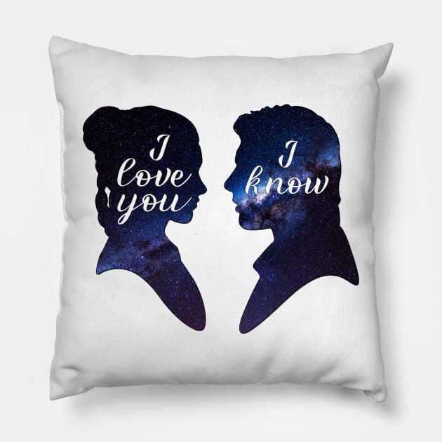 Han and Leia "I love you. I Know" Pillow by baranskini