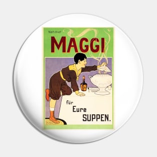 MAGGI Great for Your Soups Vintage German Food Poster circa 1920s Pin