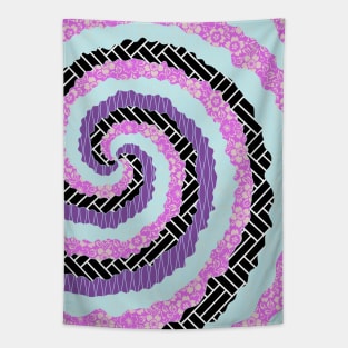 Happy boho spiral japanese pattern Tapestry