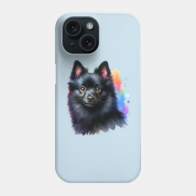 Schipperke Watercolor - Beautiful Dog Phone Case by Edd Paint Something