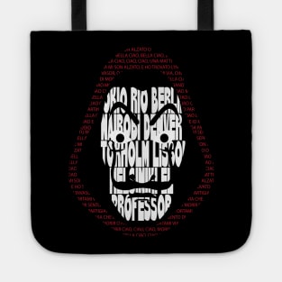 La Casa De Papel Dali Mask With Bella Ciao Lyrics Tote