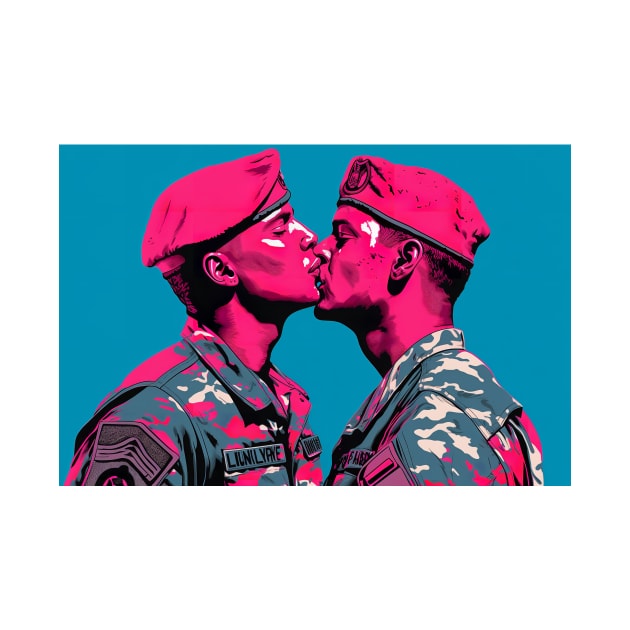 Love is Love - kissing soldiers by Corrie Kuipers