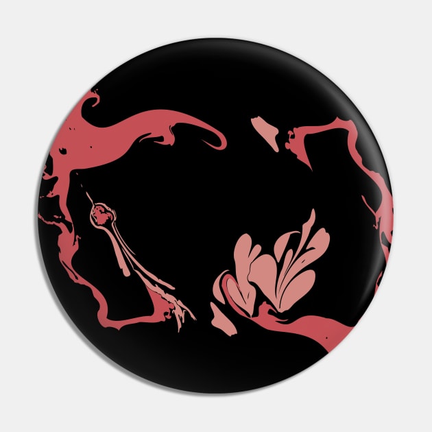 Red-Black Water Marbling Abstract Fluid Art Pin by mareescatharsis