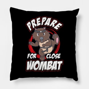 Wombats Prepare For Close Wombat Funny Humor Pillow