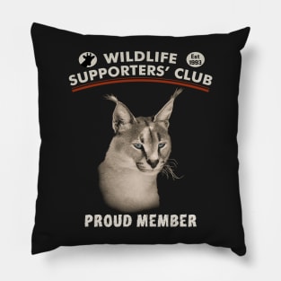 Caracal Wild Cat Close-up for Wildlife Supporters Pillow