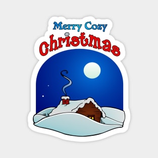 Cozy Cabin Christmas Magnet