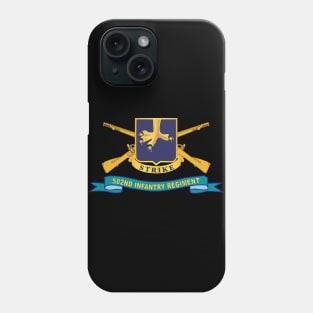 502nd Infantry Regiment - DUI w Br - Ribbon X 300 Phone Case