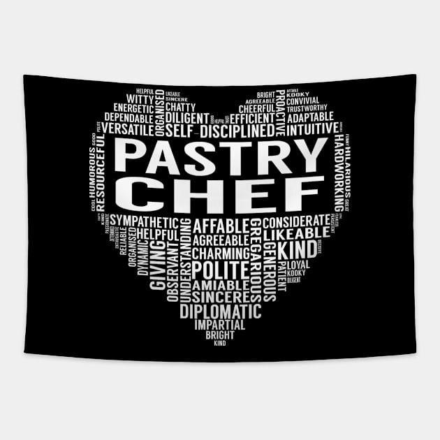 Pastry Chef Heart Tapestry by LotusTee
