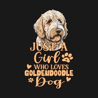 Just a girl who loves Goldendoodles. A t-shirt designed to show your Goldendoodle passion. T-Shirt