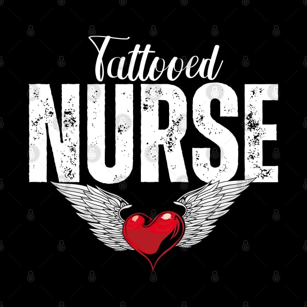 Tattooed Nurse Wings & Heart by jackofdreams22