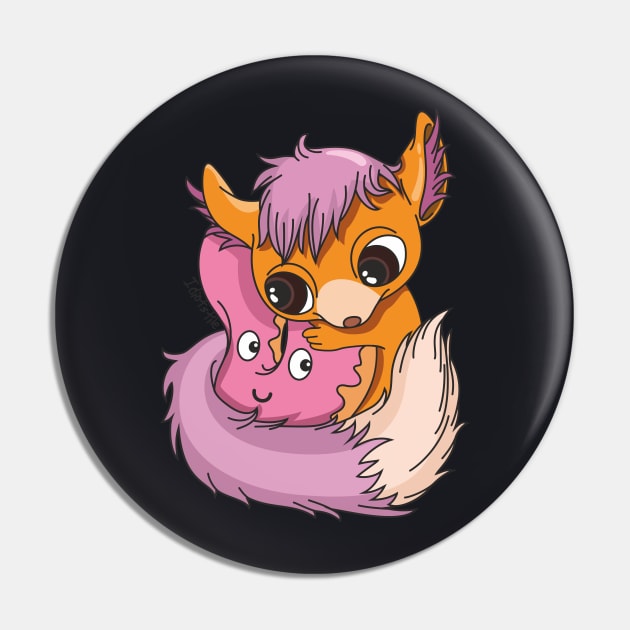 Cute Fox Pin by idiotstile