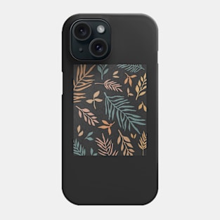 Leaves, botanical, mid century art print Phone Case