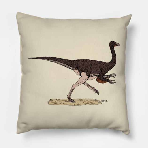 Ornithomimus Pillow by AzureLionProductions