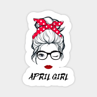 April Girl Woman Lady Wink Eye Face Birthday Gift Magnet