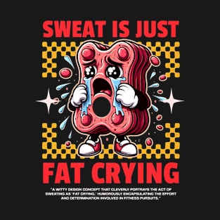 Funny Gym, Sweat  is Just Fat Crying T-Shirt