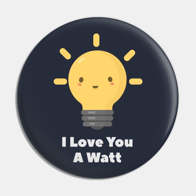 Watt Electricity Physics Pun T-Shirt Pin by happinessinatee