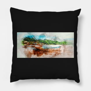 Boat On The Water Pillow