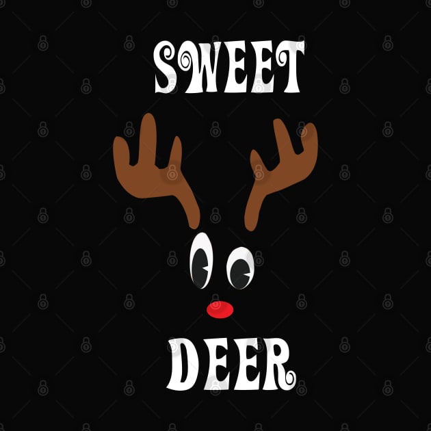 Sweet Reindeer Deer Red nosed Christmas Deer Hunting Hobbies Interests by familycuteycom