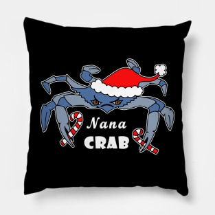 Christmas Nana Crab Blue Crab Matching Family Holiday Pajama Pillow