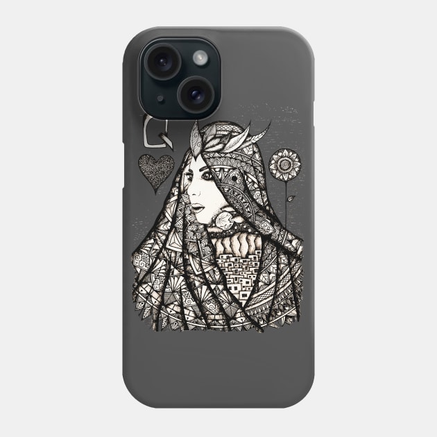 Queen of hearts Phone Case by Lamink