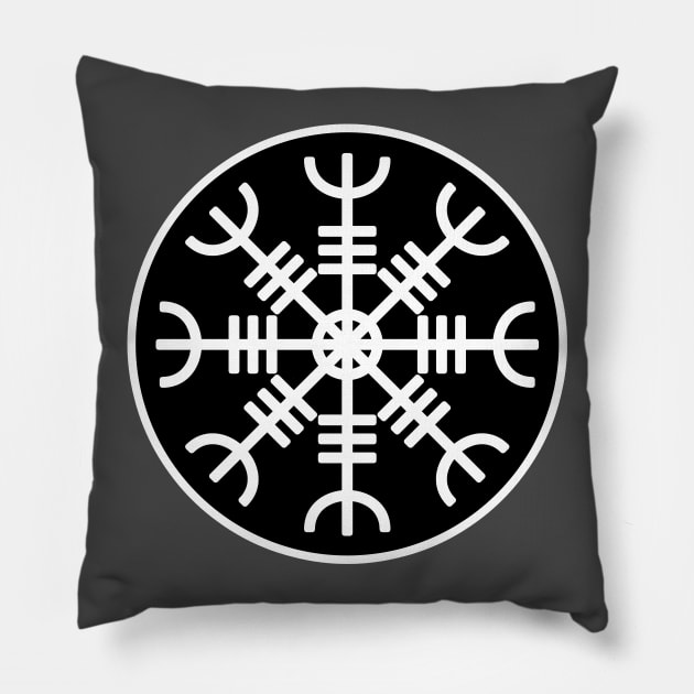 Helm of Awe - Ægishjálmr Pillow by kaliyuga