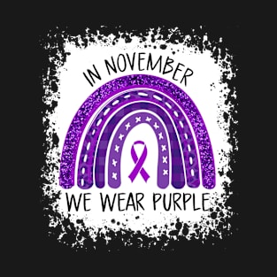 In November We Wear Purple Rainbow Epilepsy Awareness T-Shirt