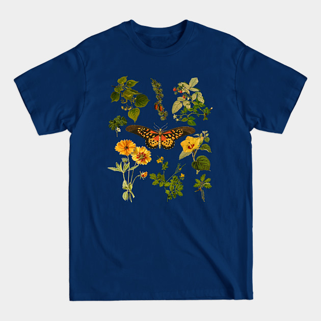 Cottagecore Vintage Plants and Butterfly - Cottagecore - T-Shirt