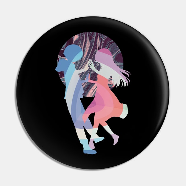 TONIKAWA: Over The Moon For You Or Tonikaku Kawaii Tsukasa And Nasa Yuzaki Colorful Marble Pin by Animangapoi