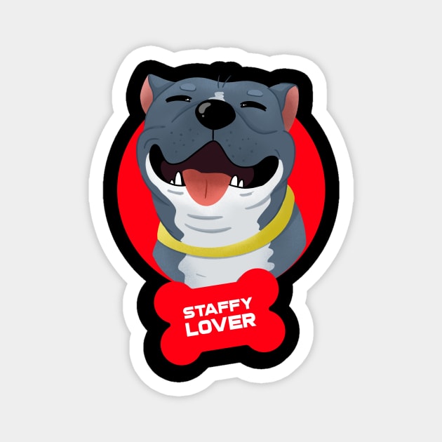 Staffy Lover Magnet by Dog Lovers Store