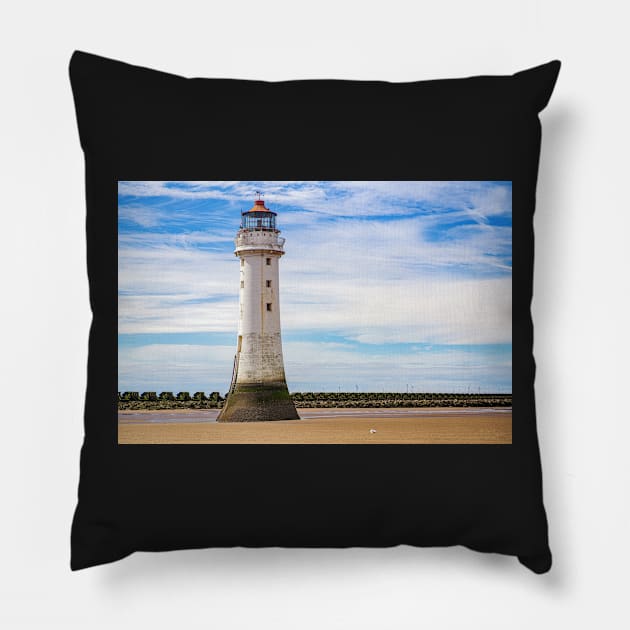 New Brighton Lighthouse Pillow by static-shotz