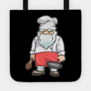Chef with Chef's hat Pan & Wooden spoon Tote