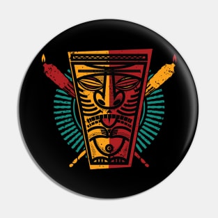 Retro Paradise Tiki Pin