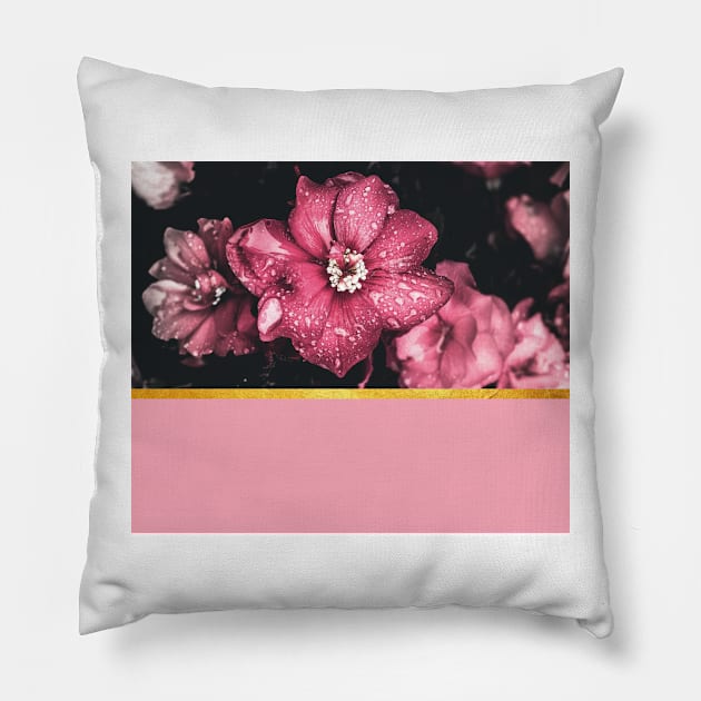 Pink flowers 2 Pillow by ColorsHappiness