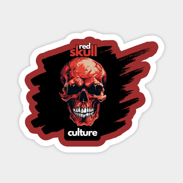 Red Skull Culture, Festival t-shirts, Unisex t-shirt, tees, men's t-shirt, women's t-shirt, summer t-shirts, trendy t-shirt, cool tees, gift Magnet by Clinsh Online 