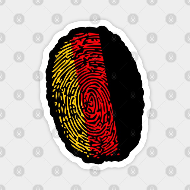 Fingerprint Germany Flag Magnet by remixer2020