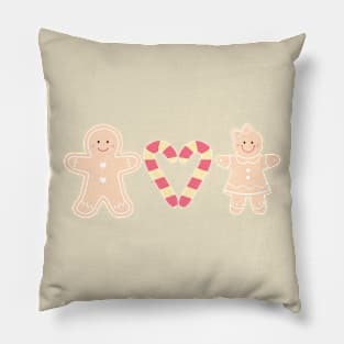 Cute Couple of Gingerbread Pillow