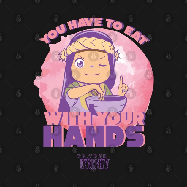 TO YOUR ETERNITY: EAT WITH YOUR HANDS (BLACK) by FunGangStore