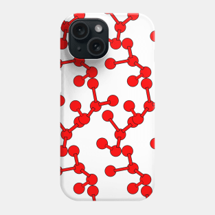 Formula structure, bond, red. Vector seamless pattern abstraction grunge. Background illustration, decorative design for fabric or paper. Ornament modern new Phone Case