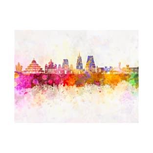 Bangalore skyline in watercolor background T-Shirt