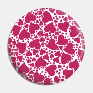 Valetines pattern hearts pink Pin