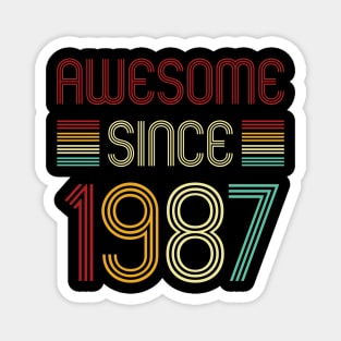 Vintage Awesome Since 1987 Magnet