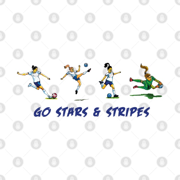 Go Stars and Stripes womens soccer by dizzycat-biz